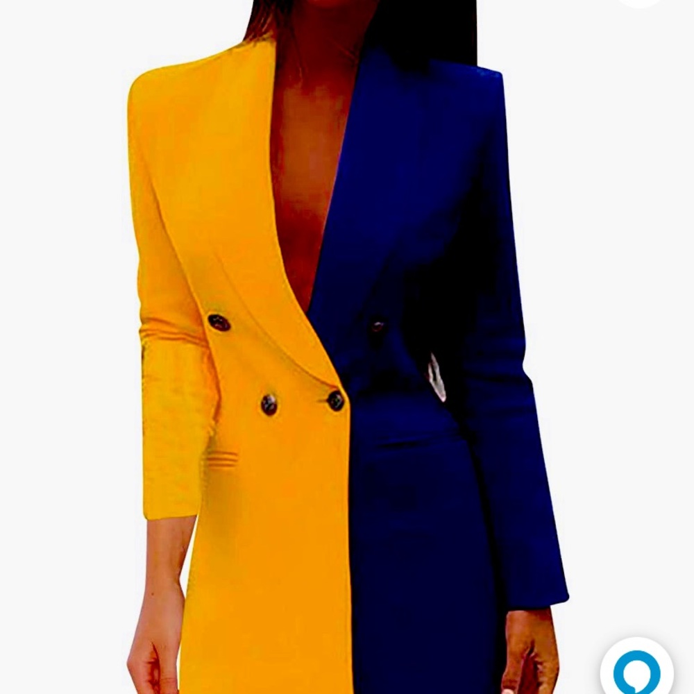 New Light Women’s 2XL Blue and Gold Blazer